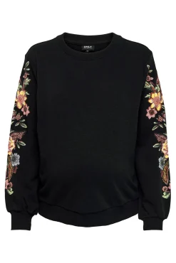 Sweatshirt maternity com detalhes florais