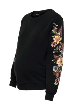 Sweatshirt maternity com detalhes florais