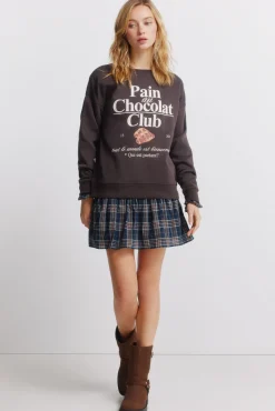 Sweatshirt reta de manga comprida