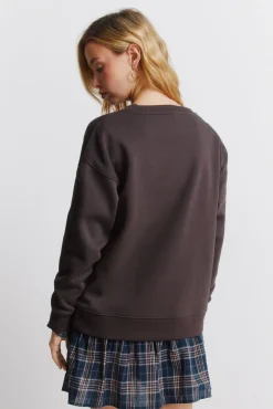 Sweatshirt reta de manga comprida