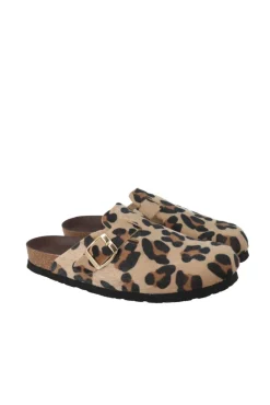 Tamanco estampado leopardo