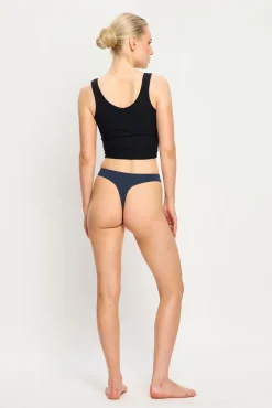 Tanga menstrual sem costura fluxo moderado azul
