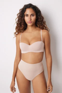 Tanga nude de alta redução e push-up