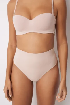 Tanga nude de alta redução e push-up