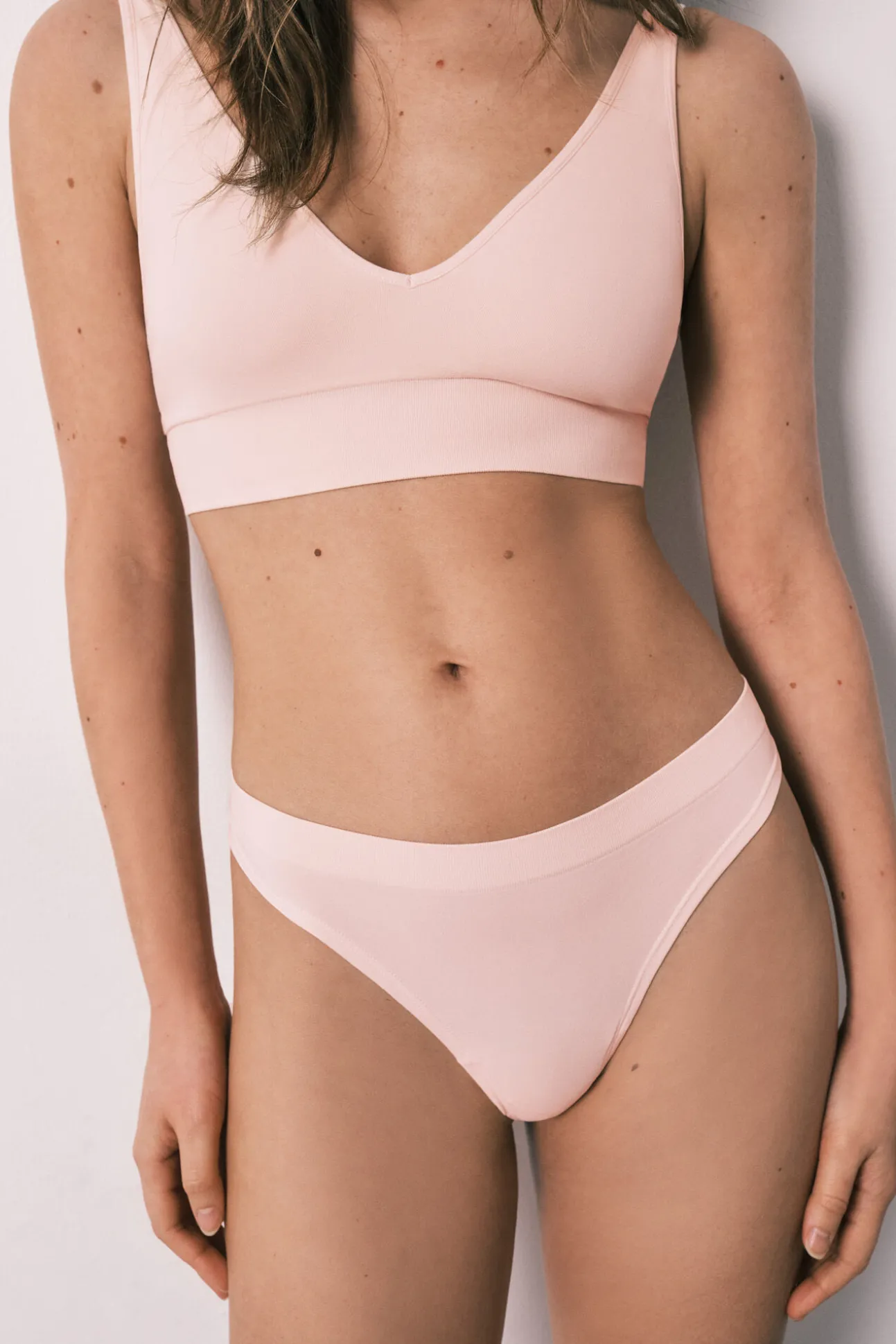 Tanga sem costura rosa