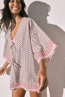 Túnica curta estampado geométrico