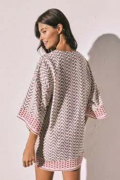 Túnica curta estampado geométrico