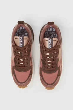 Tênis cano baixo com couro