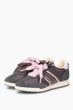 Ténis retro Tommy Jeans em castanho e rosa