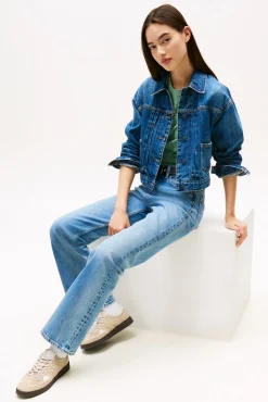 Tênis Tommy Jeans bege com sola