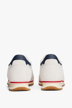 Tênis Tommy Jeans branco com detalhes em azul e vermelho