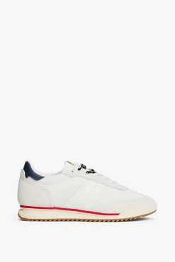 Tênis Tommy Jeans branco com detalhes em azul e vermelho