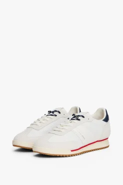 Tênis Tommy Jeans branco com detalhes em azul e vermelho