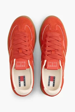 Tênis Tommy Jeans laranja com sola caramelo