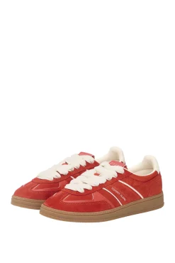 Tênis Tommy Jeans laranja com sola caramelo