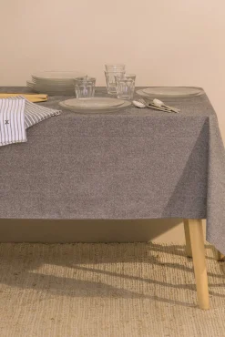 Toalha antimanchas algodão/poliéster chambray 8 pax.