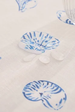 Toalha de mesa anti-manchas resinada com motivos marinhos