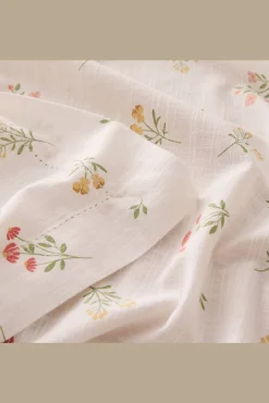 Toalha de mesa em algodão com flores