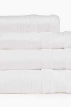 Toalha duche friso algodão bambu 70 x 140 cm.