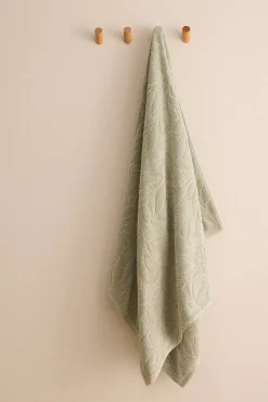 Toalha turca jacquard folhas