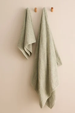 Toalha turca jacquard folhas