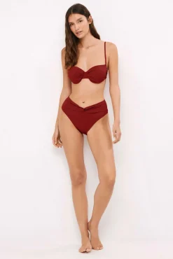 Top biquíni bandeau com copas removíveis