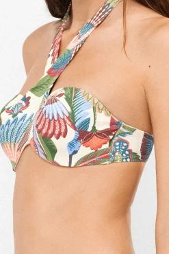 Top biquíni bandeau multiposição