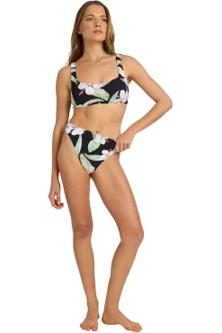 Top biquíni bralette tropical