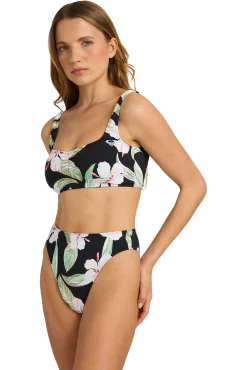 Top biquíni bralette tropical