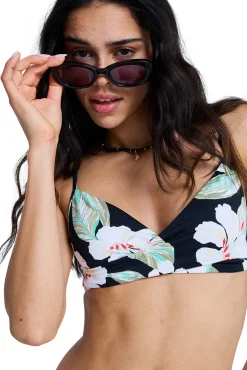 Top biquíni bralette tropical