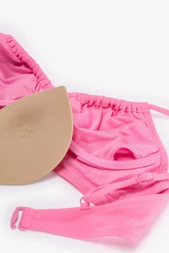 Top biquíni com abertura frontal