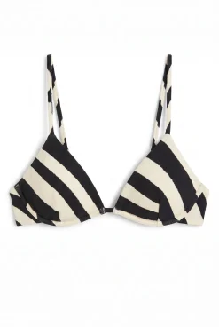 Top biquíni com aro estampado zebra