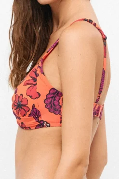 Top biquíni estampado floral tropical