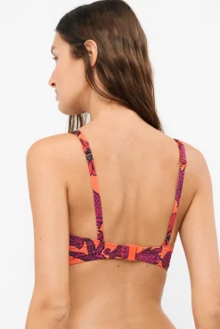 Top biquíni estampado floral tropical