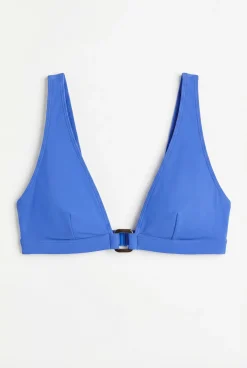 Top biquíni halter azul