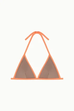 Top biquíni triangular com debruns
