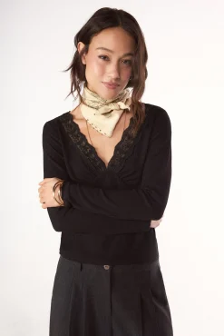 Top com estrutura e detalhes de renda
