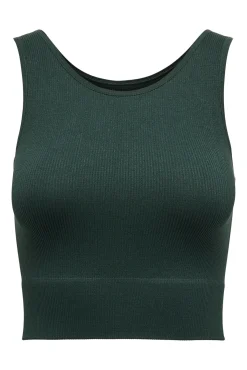 Top crop sem costura