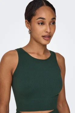 Top crop sem costura