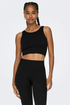 Top crop sem costura