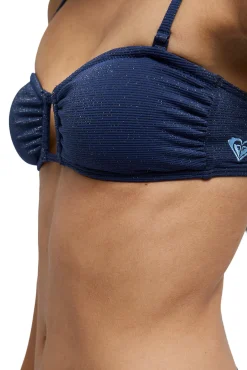 Top de biquíni bandeau com brilho