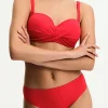 Top de biquíni bandeau efeito cruzado