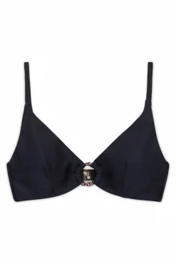 Top de biquíni com argola dourado
