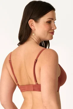 Top de biquíni com aros moldador acetinado
