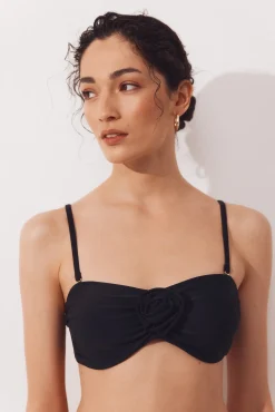 Top de biquíni tomara que caia floral
