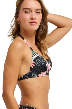 Top de biquíni triangular tropical