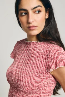 Top de estampado vichy