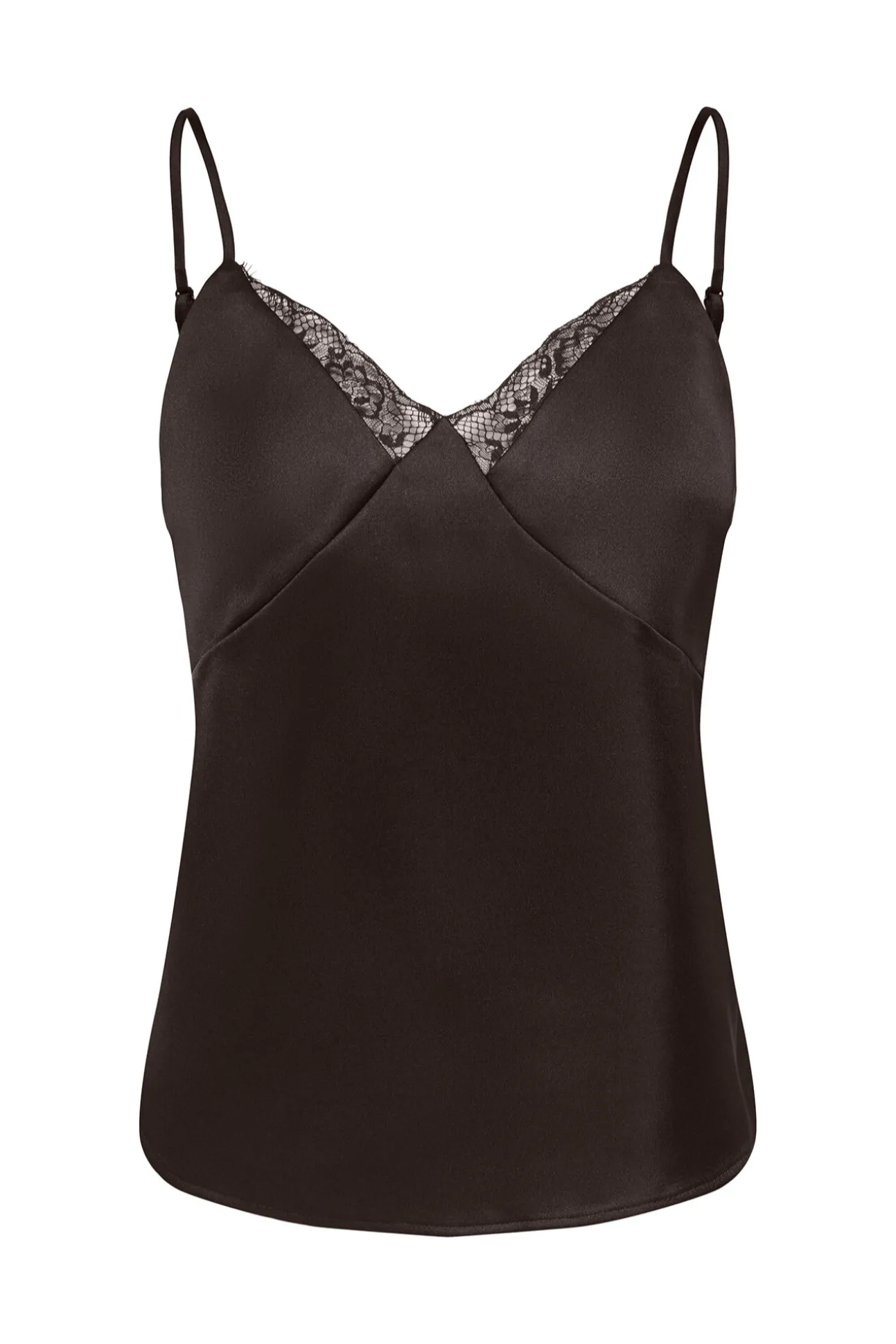 Top de lingerie acetinado