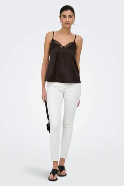 Top de lingerie acetinado