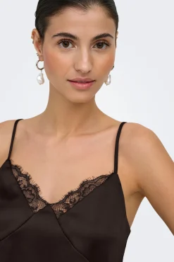 Top de lingerie acetinado